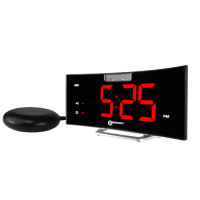 Wake 'n' Shake Curve alarm clock with bed vibrator