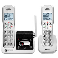 Geemarc AmpliDECT 595 U.L.E Loud Cordless Phone Already Paired Twin Pack with up to 50dB Receiving Volume