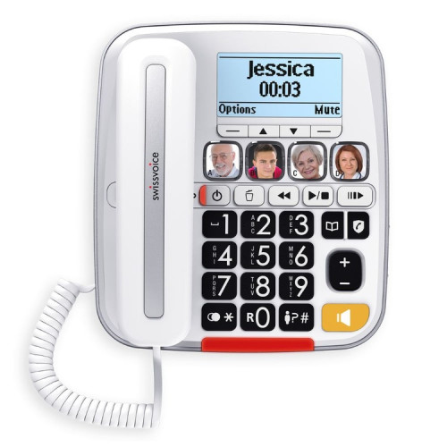 Swissvoice Xtra 3155 - Téléphone senior malentendants - Bazile Telecom