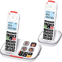 Swissvoice Xtra 2355 Duo Big Button Cordless Phone with Answer Machine | White Swissvoice Xtra 2355 Duo Big Button Cordless Phone with Answer Machine | White
