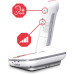 Swissvoice Xtra 2355 Duo Big Button Cordless Phone with Answer Machine | White
