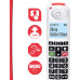 Swissvoice Xtra 2355 Duo Big Button Cordless Phone with Answer Machine | White