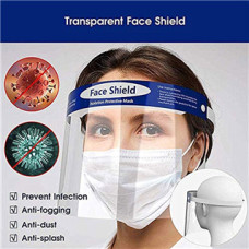 Face Shield - Clear, Elastic Band, Reusable (Pack of 10)