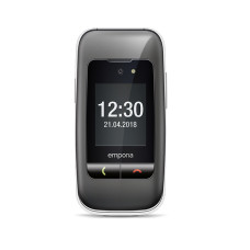 emporiaONE V200.V3.SG.01 2.4" Easy to Use 2G Senior Flip Phone | Silver/Space Grey 