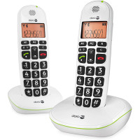 Doro 5551 PhoneEasy 100W DECT Cordless Phone with Amplified Sound and Big Buttons (Twin Set/White) Doro 5551 PhoneEasy 100W DECT Cordless Phone with Amplified Sound and Big Buttons (Twin Set/White)